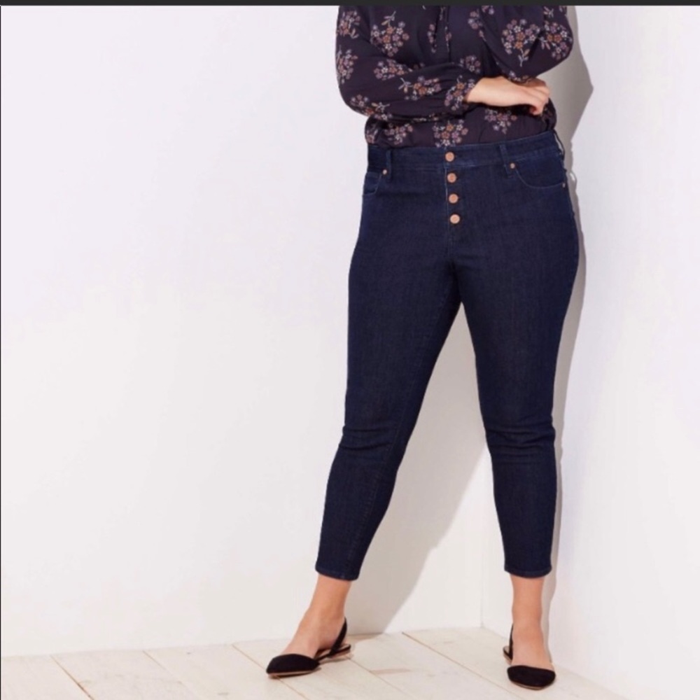 Loft Plus High Waisted Skinny Jeans